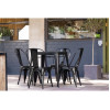 Bolero Black Steel Bistro Side Chair (4 Pack) Bolero Black Steel Bistro Side Chair (4 Pack)