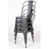 Bolero Gun Metal Grey Steel Bistro Side Chair (4 Pack)