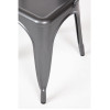 Bolero Gun Metal Grey Steel Bistro Side Chair (4 Pack)