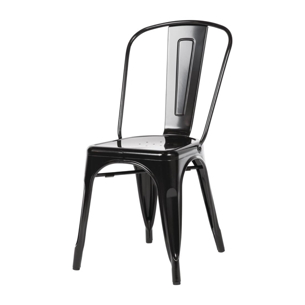 Bolero Black Steel Bistro Side Chair (4 Pack) Bolero Black Steel Bistro Side Chair (4 Pack)