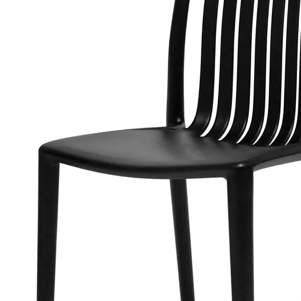 Bolero Verona Café Chairs Black (2 Pack)