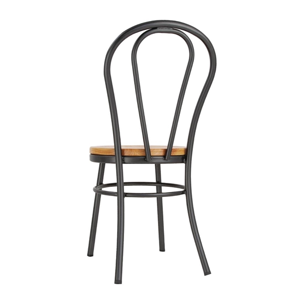 Bolero Clarisse Side Chairs Metallic Grey (2 Pack)