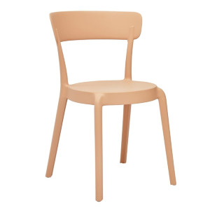 Bolero Mila Café Chairs Light Salmon (2 Pack)