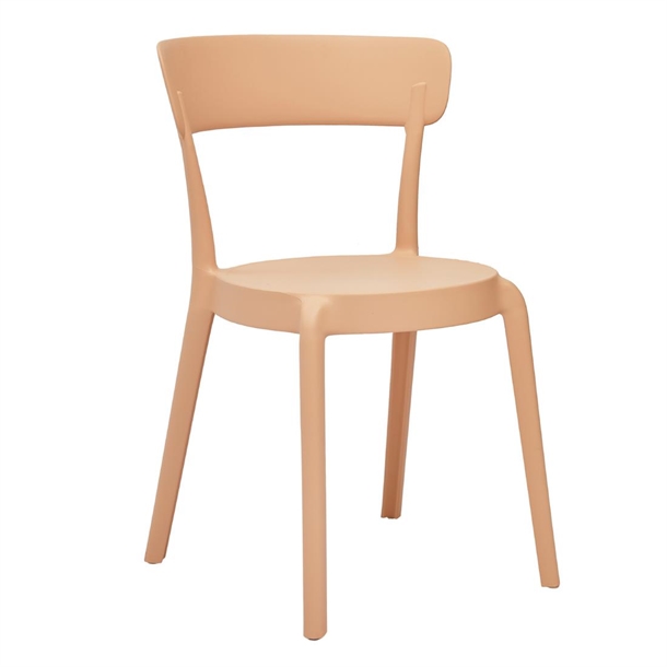 Bolero Mila Café Chairs Light Salmon (2 Pack) Bolero Mila Café Chairs Light Salmon (2 Pack)