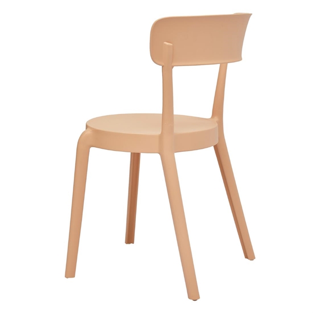 Bolero Mila Café Chairs Light Salmon (2 Pack) Bolero Mila Café Chairs Light Salmon (2 Pack)