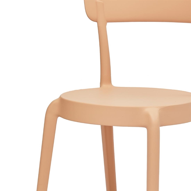 Bolero Mila Café Chairs Light Salmon (2 Pack) Bolero Mila Café Chairs Light Salmon (2 Pack)