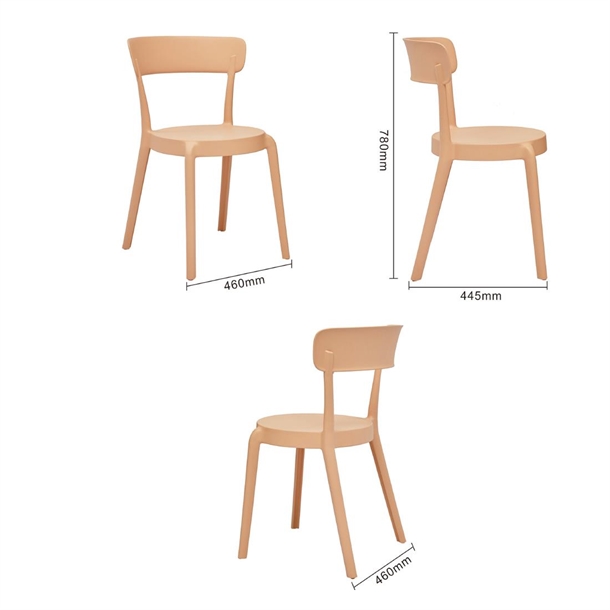Bolero Mila Café Chairs Light Salmon (2 Pack) Bolero Mila Café Chairs Light Salmon (2 Pack)