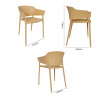 Bolero Lorenzo Cafe Chairs Warm Cream (2 Pack)