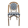 Furnlink Eiffel Chair - Navy/White Chevron (4 Pack)