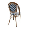 Furnlink Eiffel Chair - Navy/White Chevron (4 Pack)