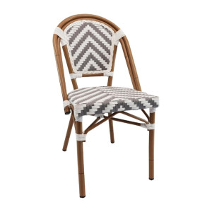 Furnlink Eiffel Chair - Dark Grey/White Chevron (4 Pack)