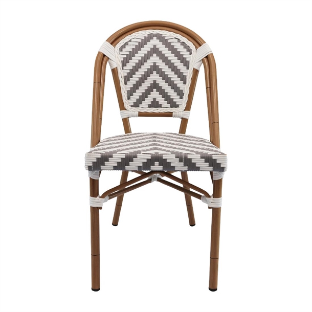Furnlink Eiffel Chair - Dark Grey/White Chevron (4 Pack)