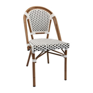 Furnlink Eiffel Chair - White/Black Standard (4 Pack)