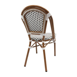 Furnlink Eiffel Chair - White/Black Standard (4 Pack)