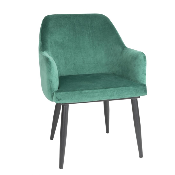 Bolero Lia Velvet Chairs Dark Green (2 Pack) Bolero Lia Velvet Chairs Dark Green (2 Pack)