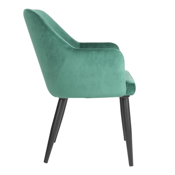 Bolero Lia Velvet Chairs Dark Green (2 Pack) Bolero Lia Velvet Chairs Dark Green (2 Pack)