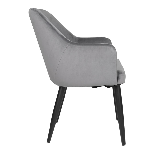 Bolero Lia Velvet Chairs Grey (2 Pack) Bolero Lia Velvet Chairs Grey (2 Pack)