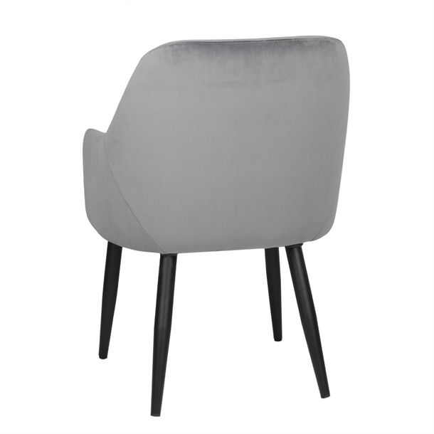 Bolero Lia Velvet Chairs Grey (2 Pack) Bolero Lia Velvet Chairs Grey (2 Pack)