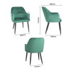 Bolero Lia Velvet Chairs Dark Green (2 Pack) Bolero Lia Velvet Chairs Dark Green (2 Pack)