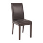 Bolero Faux Leather Dining Chairs Brown (2 Pack)