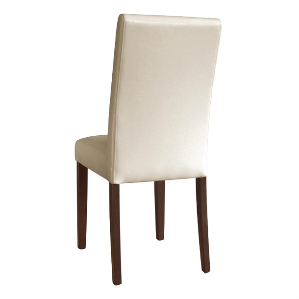 Bolero Faux Leather Dining Chairs Cream (2 Pack)