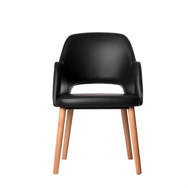 Furnlink Durafurn Sorbet Arm Chair-Black (2 Pack)