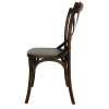 Bolero Wooden Dining Chair with Metal Cross Backrest Walnut Finish (2 Pack) Bolero Wooden Dining Chair with Metal Cross Backrest Walnut Finish (2 Pack)