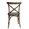 Bolero Wooden Dining Chair with Metal Cross Backrest Walnut Finish (2 Pack) Bolero Wooden Dining Chair with Metal Cross Backrest Walnut Finish (2 Pack)