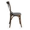 Bolero Wooden Dining Chair with Metal Cross Backrest Walnut Finish (2 Pack) Bolero Wooden Dining Chair with Metal Cross Backrest Walnut Finish (2 Pack)