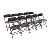 Bolero PP Folding Chairs Black (10 Pack)