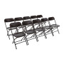 Bolero PP Folding Chairs Black (10 Pack)