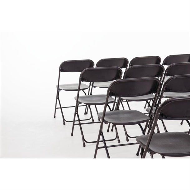 Bolero PP Folding Chairs Black (10 Pack)