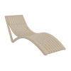 2 x Furnlink Slim Sunlounge - Taupe
