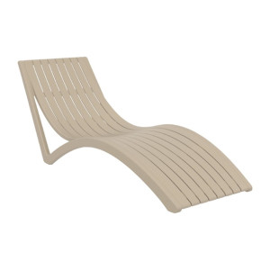 2 x Furnlink Slim Sunlounge - Taupe