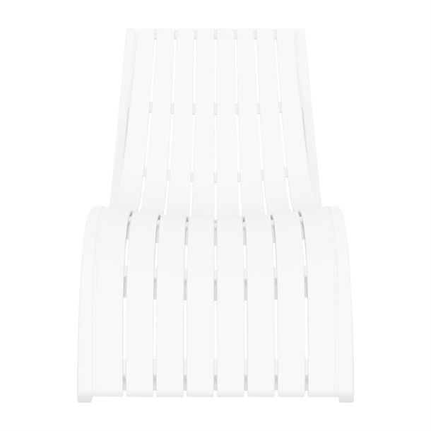 2 x Furnlink Slim Sunlounge - White