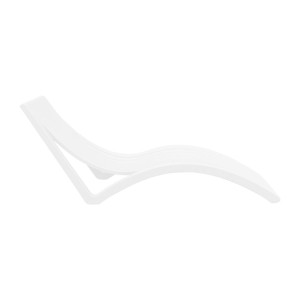 2 x Furnlink Slim Sunlounge - White
