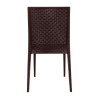 Bolero PP Rattan Bistro Side Chairs Brown (4 Pack)