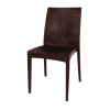 Bolero PP Rattan Bistro Side Chairs Brown (4 Pack)