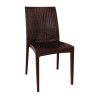 Bolero PP Rattan Bistro Side Chairs Brown (4 Pack)