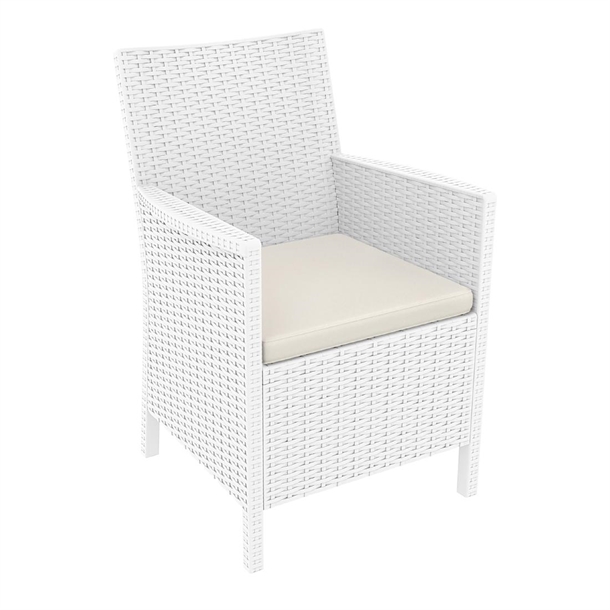 Furnlink Siesta Exclusive California Armchair White with Beige Cushion (2 Pack) Furnlink Siesta Exclusive California Armchair White with Beige Cushion (2 Pack)