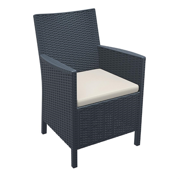 Furnlink Siesta Exclusive California Armchair Anthracite with Beige Cushion (2 Pack) Furnlink Siesta Exclusive California Armchair Anthracite with Beige Cushion (2 Pack)