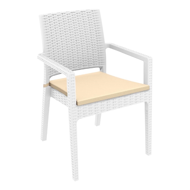 Furnlink Siesta Exclusive Ibiza Armchair White with Beige Cushion (2 Pack) Furnlink Siesta Exclusive Ibiza Armchair White with Beige Cushion (2 Pack)