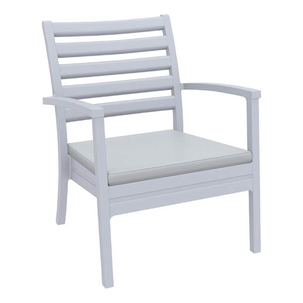 Furnlink Siesta Exclusive Artemis XL Armchair Silver Grey with Light Grey Seat Cushion (2 Pack) Furnlink Siesta Exclusive Artemis XL Armchair Silver Grey with Light Grey Seat Cushion (2 Pack)