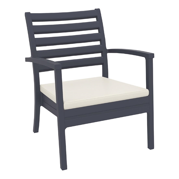 Furnlink Siesta Exclusive Artemis XL Armchair Anthracite with Beige Seat Cushion (2 Pack) Furnlink Siesta Exclusive Artemis XL Armchair Anthracite with Beige Seat Cushion (2 Pack)