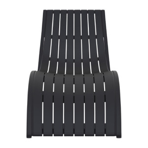 2 x Furnlink Slim Sunlounge - Black