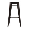 Bolero High Metal Bar Stools Black (4 Pack)