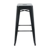 Bolero High Metal Bar Stools Black (4 Pack)