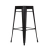 Bolero High Metal Bar Stools Black (4 Pack)