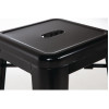Bolero High Metal Bar Stools Black (4 Pack)
