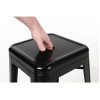 Bolero High Metal Bar Stools Black (4 Pack)